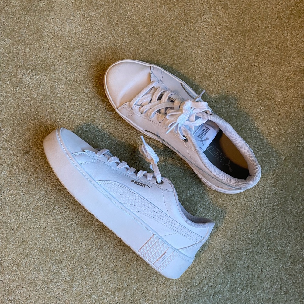 Puma White Platform Shoes